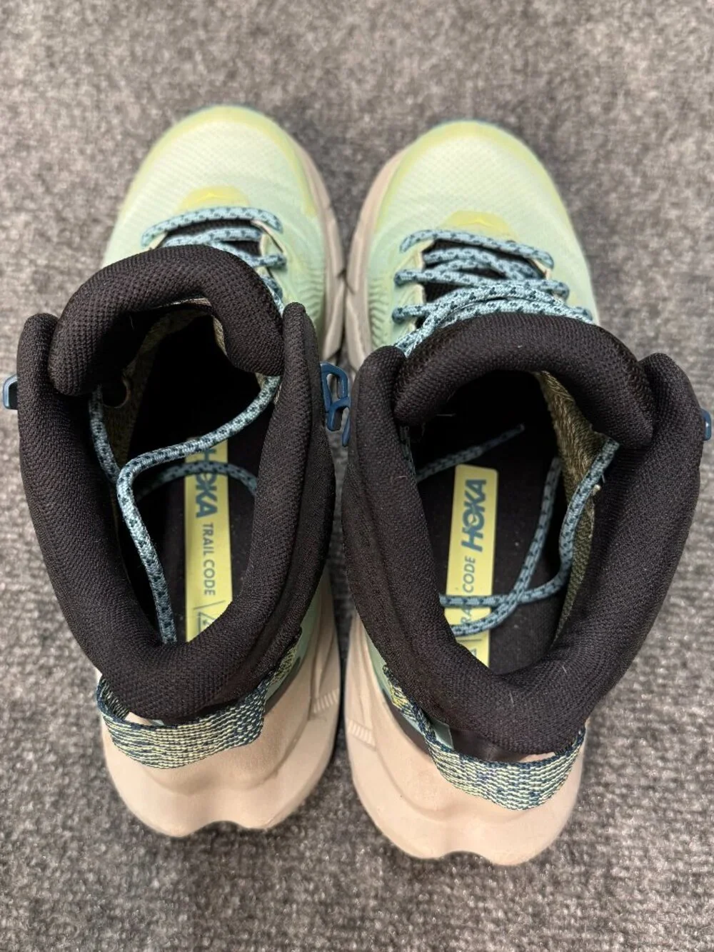 HOKA Trail Code GTX Blue Glass Coastal Hiking Boots Women’s 7 Waterproof